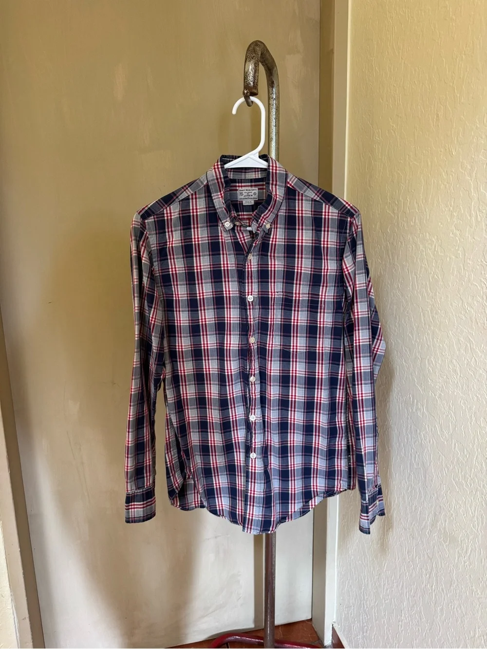 J.Crew Men’s Plaid Button Down Shirt 100% Cotton Small Red Blue White